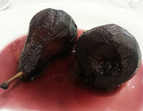 Peras al vino de Casa Méndez