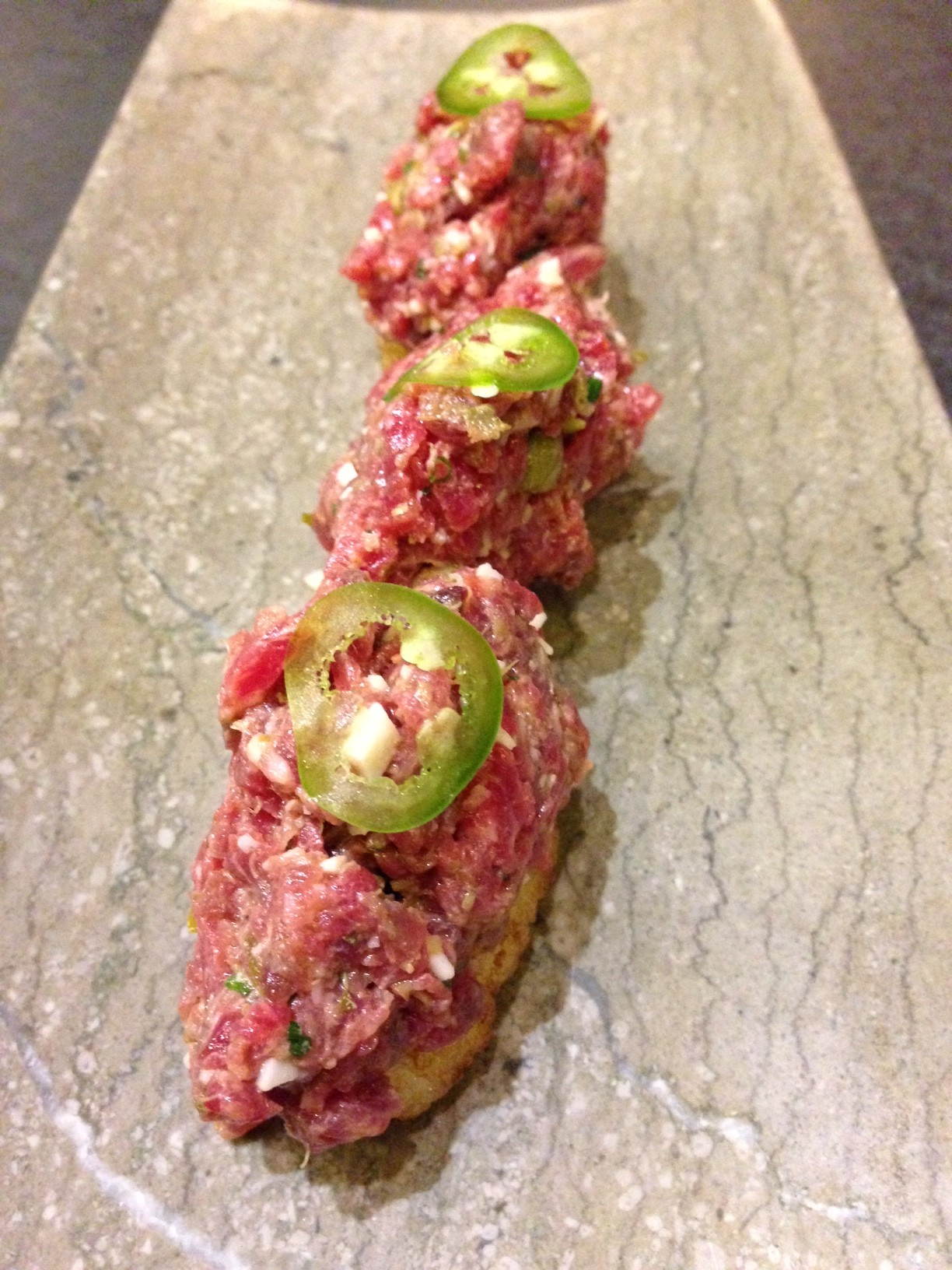 sushi de tartare de ternera