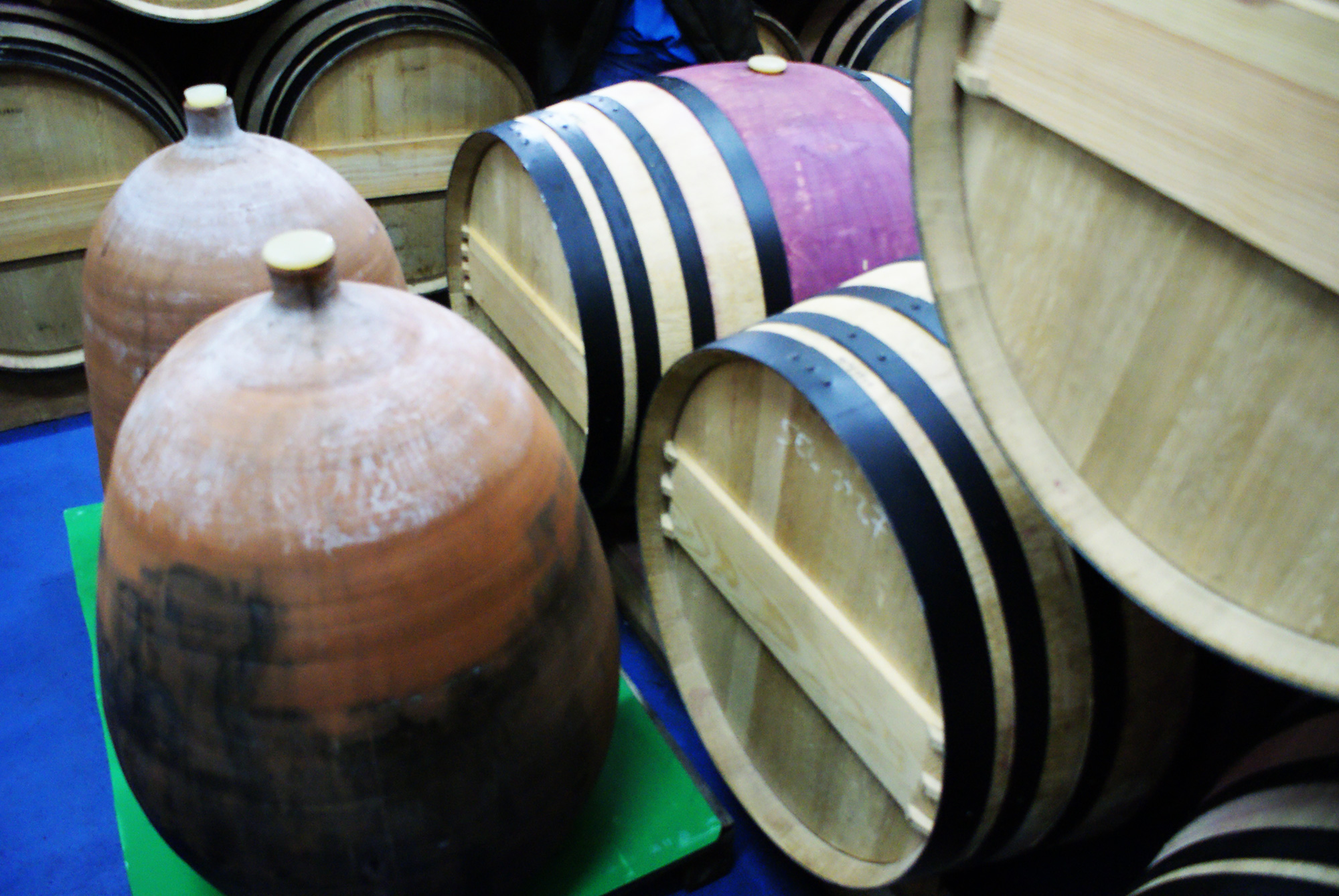 Ánforas de arcilla en Bodegas Godelia