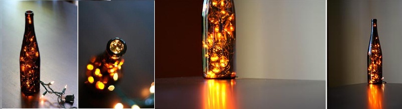 Manualidades para Navidad con botellas de vino