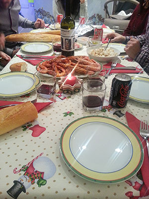 El comienzo de mi cena de Nochebuena