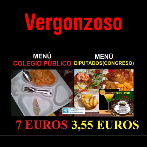 Menu del congreso de los diputados por 3.55