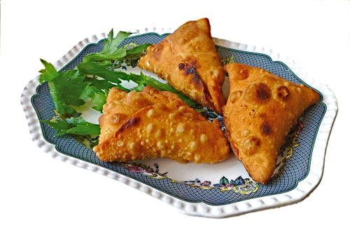 Samosas de zanahoria y coliflor