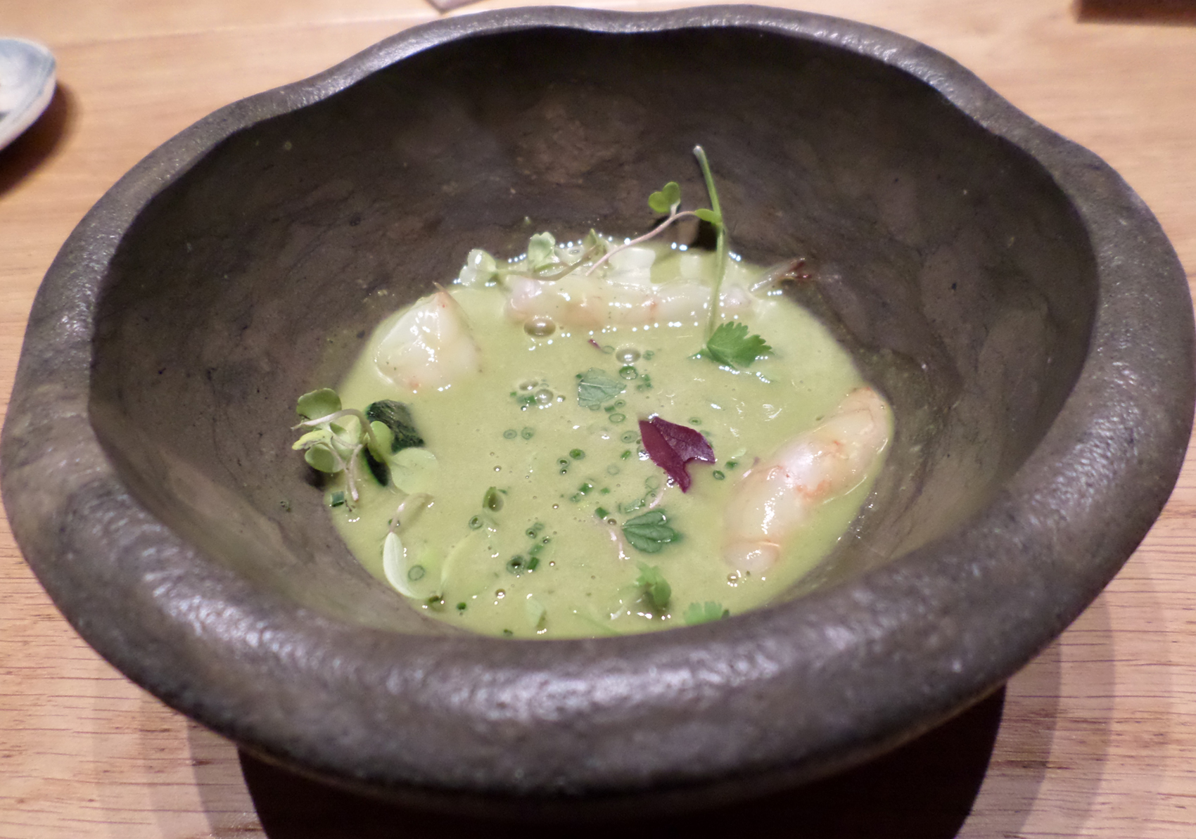 Aurelio_Gómez-Miranda_bloG-M_Ricard_Camarena_Cigalas_calabacín_plancha_y_veloute_de_hierbas 