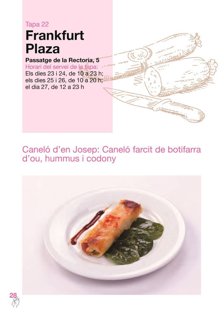 Bastante mejor de lo que nos esperábamos a priori. Aunque no encontré ni el humus ni el membrillo y la foto se parece más bien poco al original, lo cierto es que el canelón tenía buen sabor.