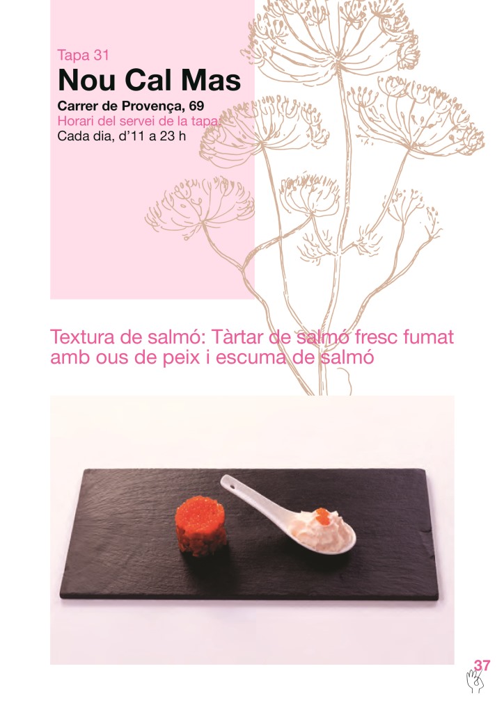 La revelación de la temporada. Fue el último que visitamos y el que más gustó a mi mujer y a mi hija, fanáticas del salmón. A pesar de llevar tan solo un par de semanas abierto, una excelente tapa incluso sin ajustarse del todo la presentación de la foto al original. Y encima el local olía de lujo. Aunque no tenían tarjetas, nos pusieron el sello con la dirección y el teléfono en un trozo de papel. Y encima me han dicho que puedo llevar el vino de casa sin problema...  Volveremos :-)