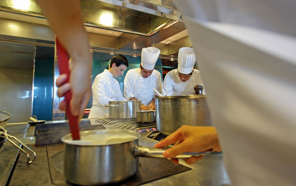 Cocina del restaurante Sant Pau
