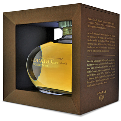 Caja de la botella de tequila Rocado
