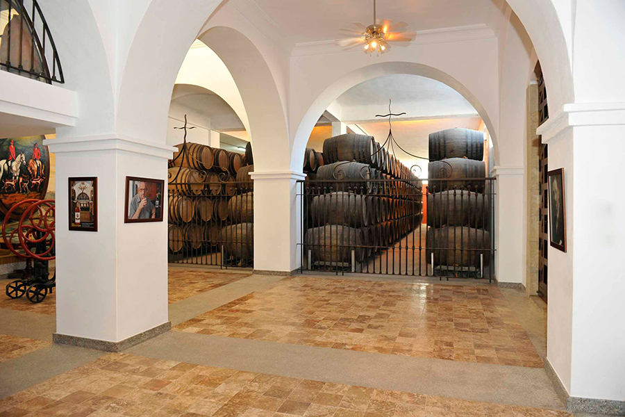 Almacen de envejecimiento de la bodega