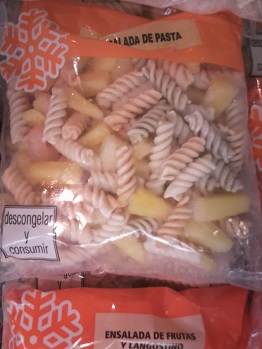 Ensalada de pasta congelada