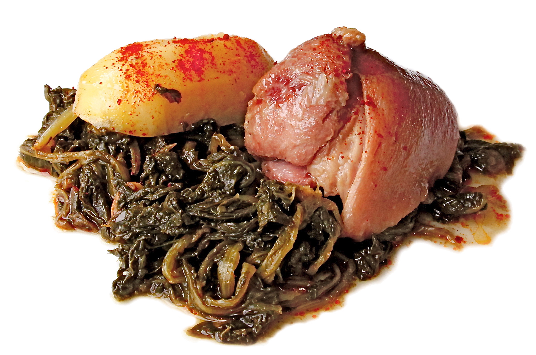 Lacón con grelos y cachelos