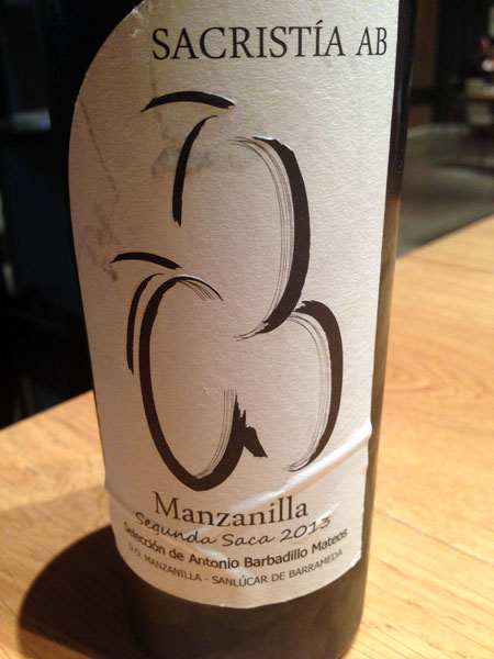 Manzanilla La Sacristía AB Segunda Saca 2013