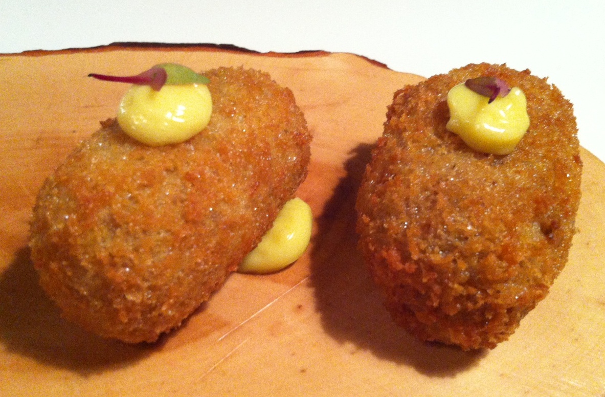 Croqueta de Fesols i Naps