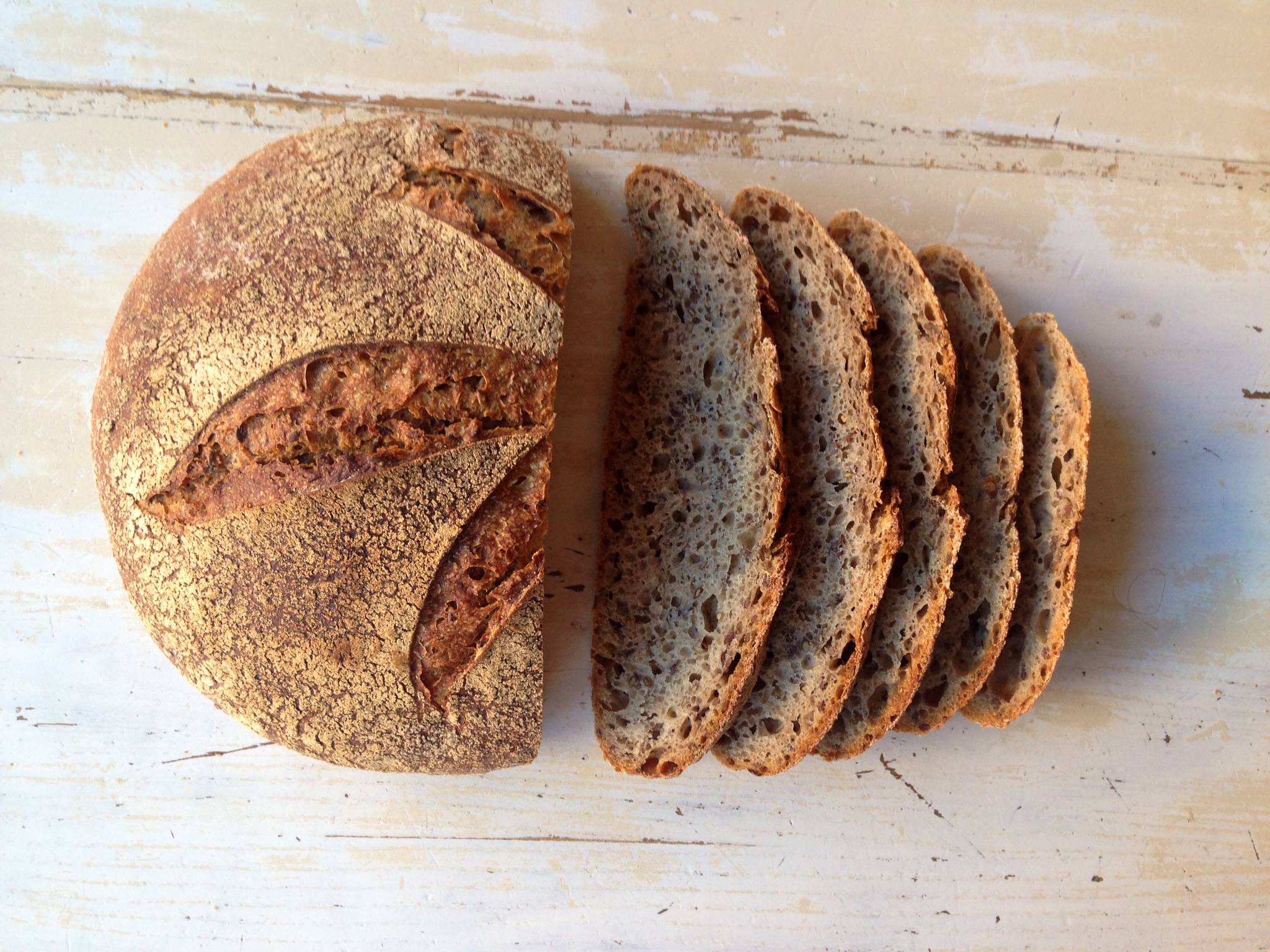 Pan de hogaza lino centeno El horno de Babette