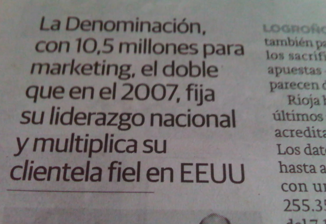Artículo de periódico sobre La Rioja
