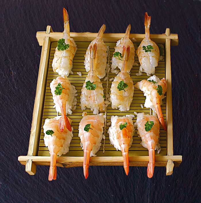 Sushi de gambas