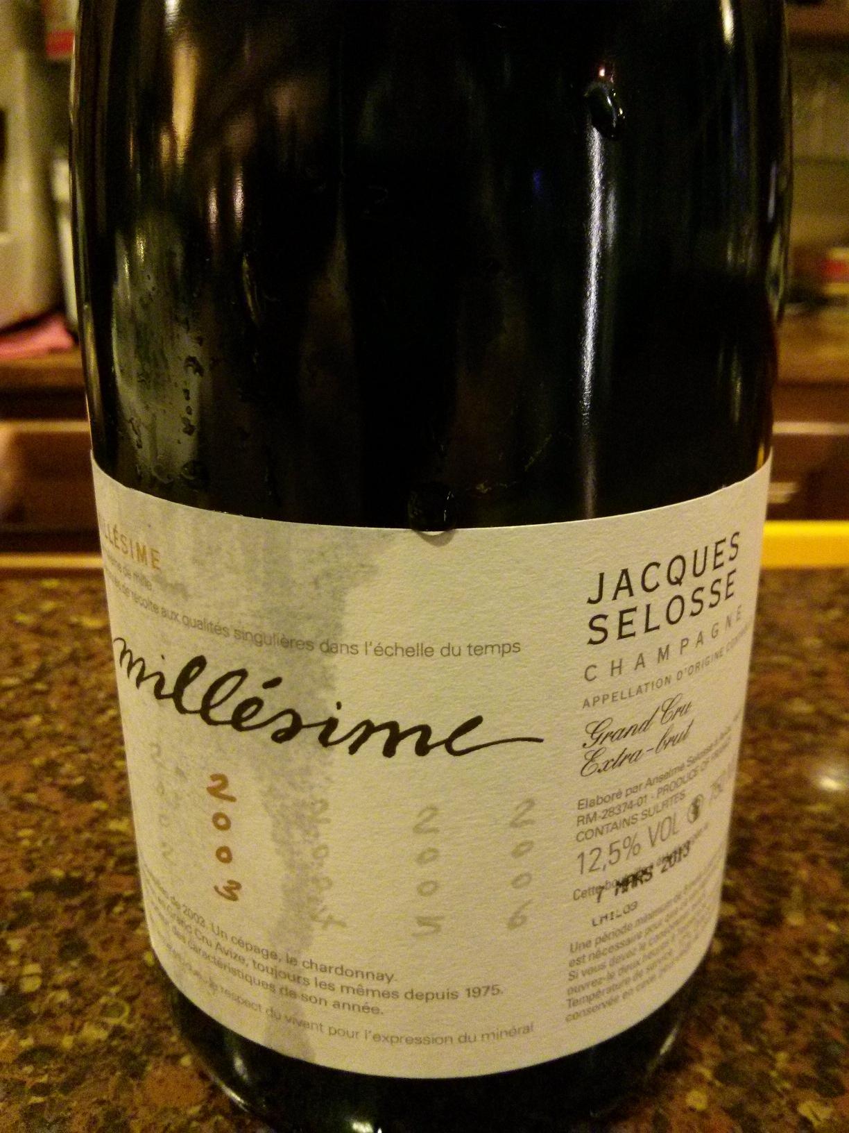 Selosse Millésime 2003