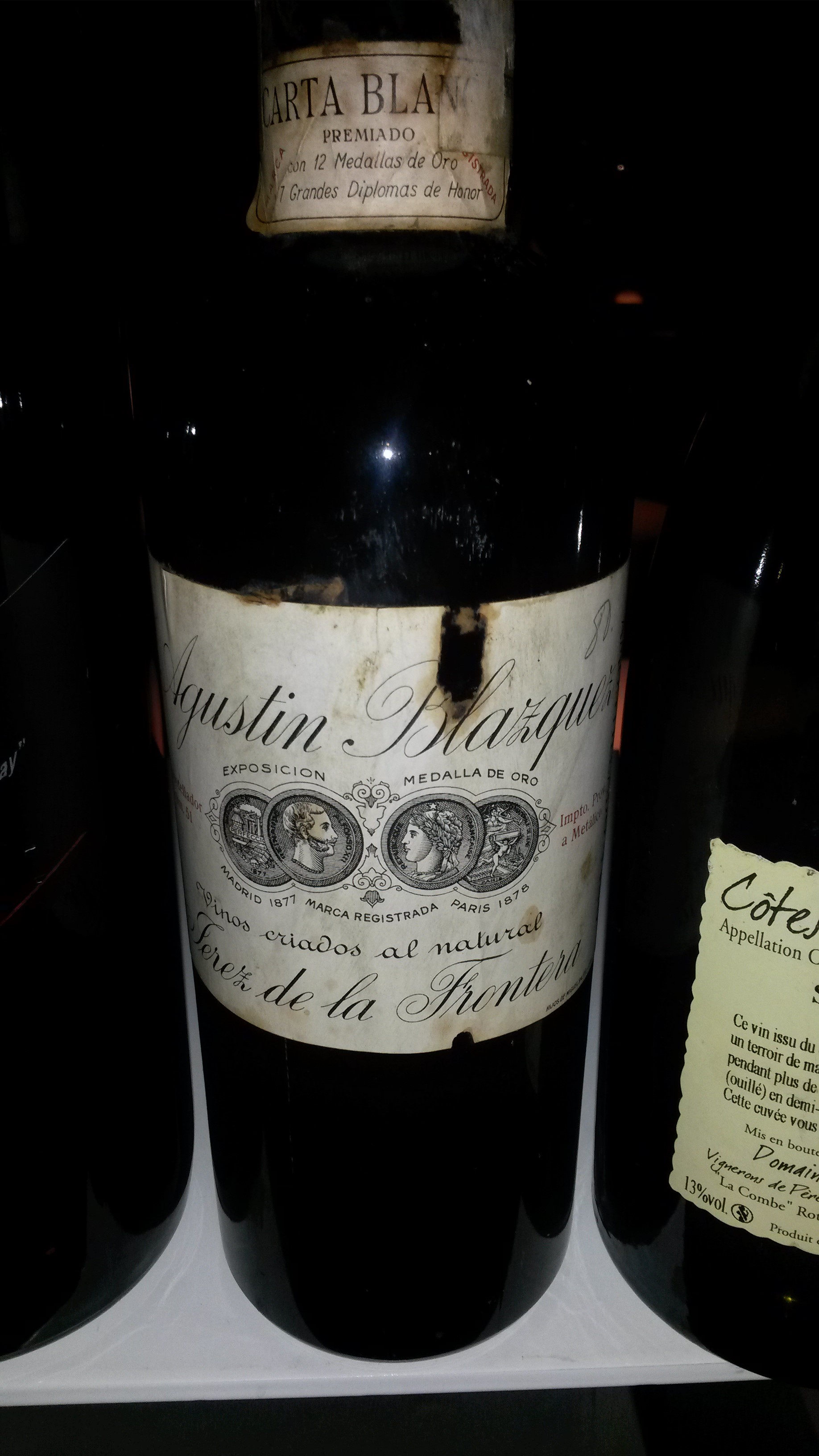 Agustín Blázquez Fino Amontillado Carta Blanca (Años 50)