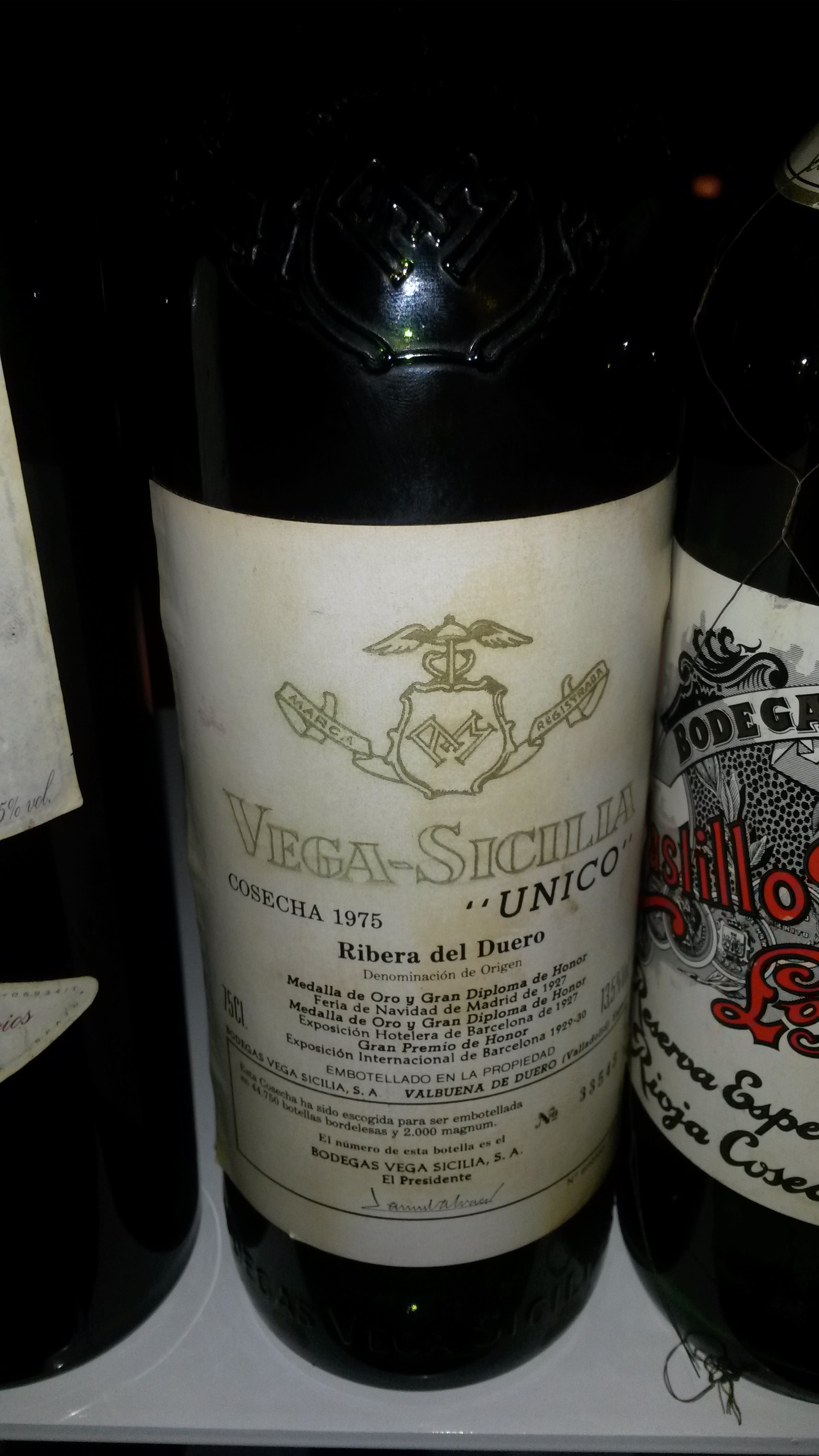 Vega Sicilia Unico 1975