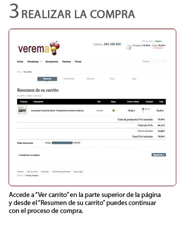Pago de las catas comentadas para la Experiencia Verema Valencia 2015