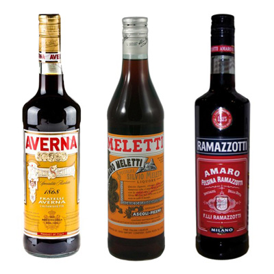 Amaro Averna, Ramazzotti y Amaro Meletti