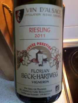 Riesling - Florian Beck-Hartweg 2011 - Agricultura Biologica
