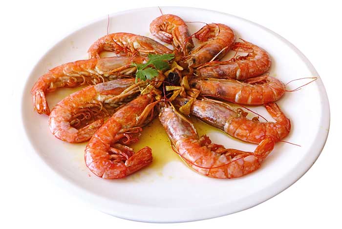 Gambones de Madagascar al ajillo