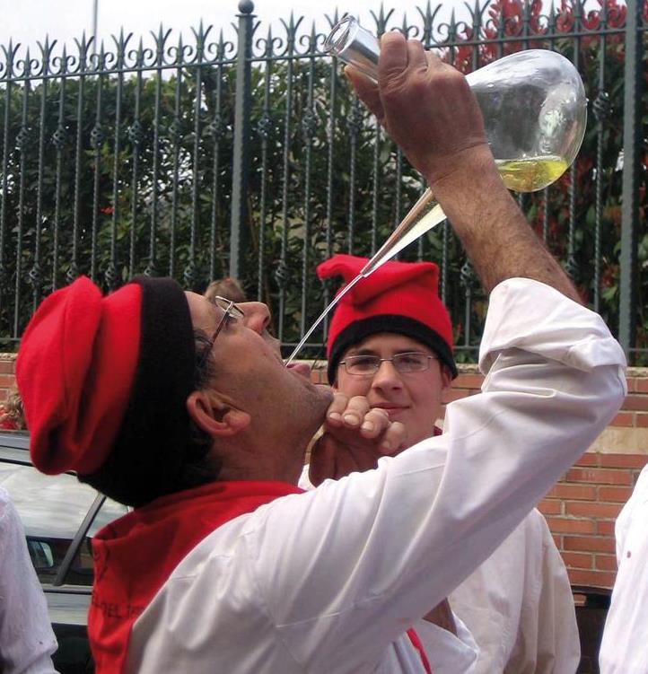 Al matí, tot vi; a la tarda, res d'aigua, i al vespre, vi sempre :-)