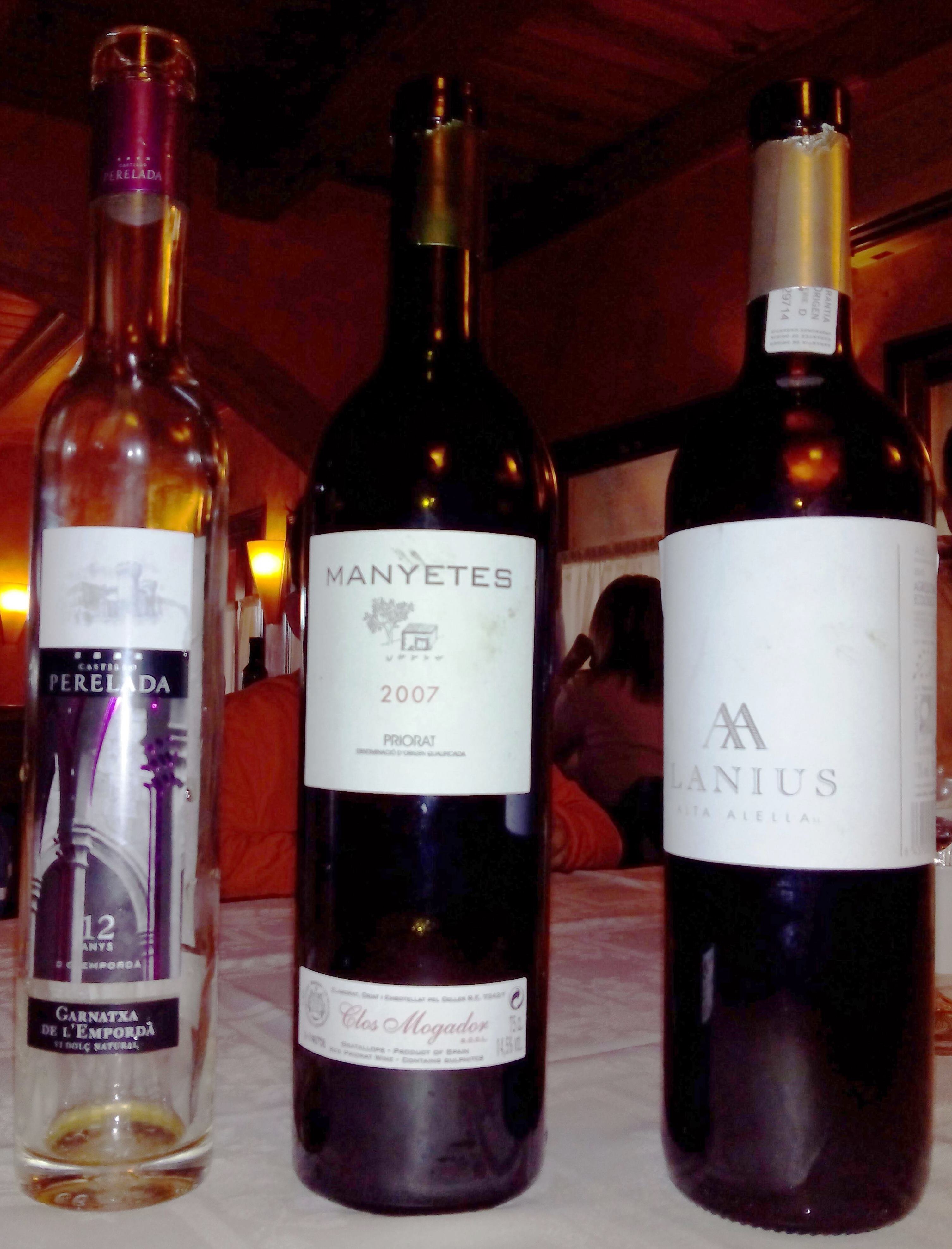 Los vinos de la calçotada del sábado pasado ;-)