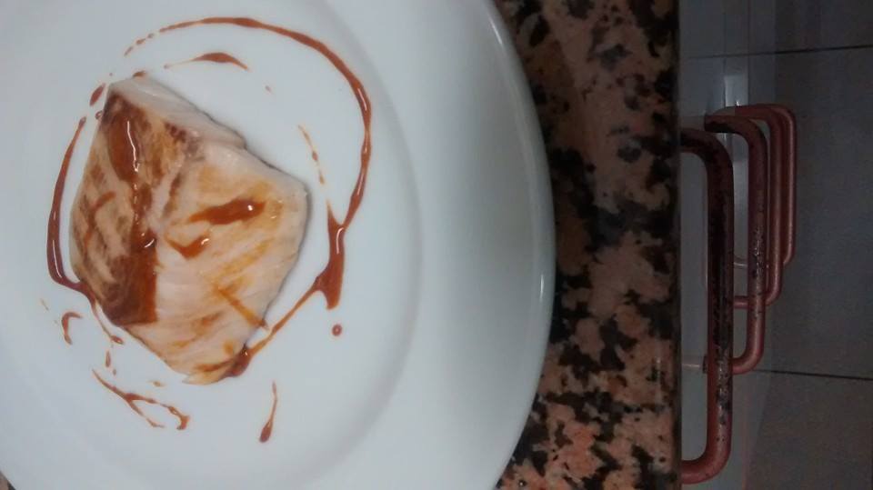 Lomo de perca a baja temperatura con caramelo de cítricos