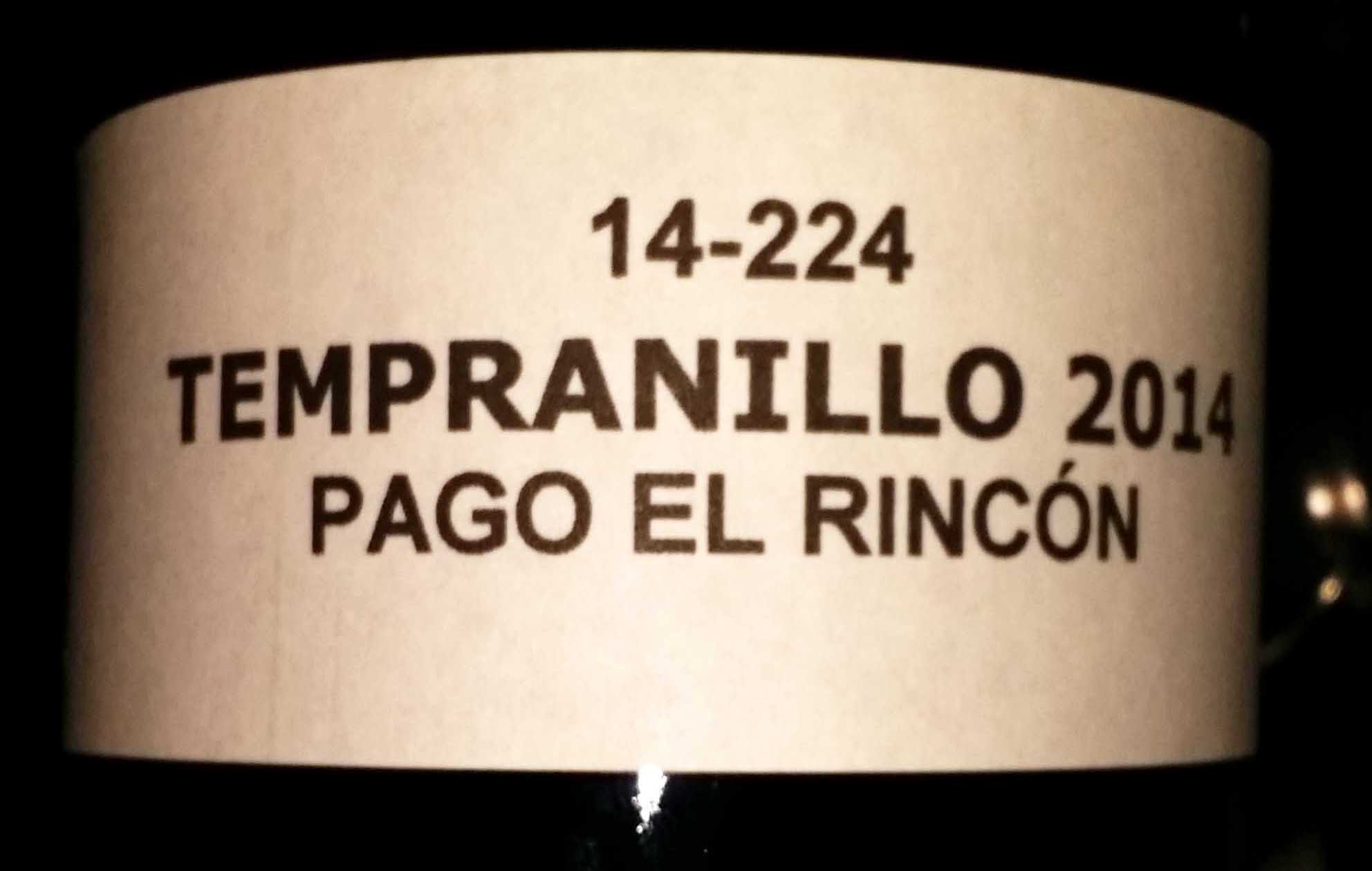 Tempranillo 2014 Pago El Rincón