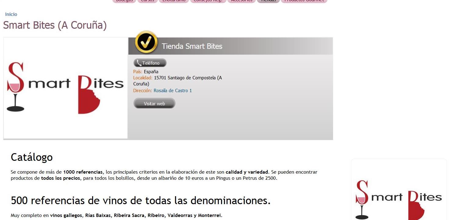 Fantástico. Una tienda bien surtida. Vamos a ver su página web...
