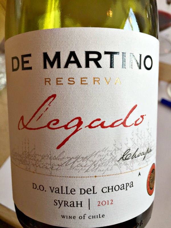 Los Innombrables: cata syrah, Legado Reserva de Martino