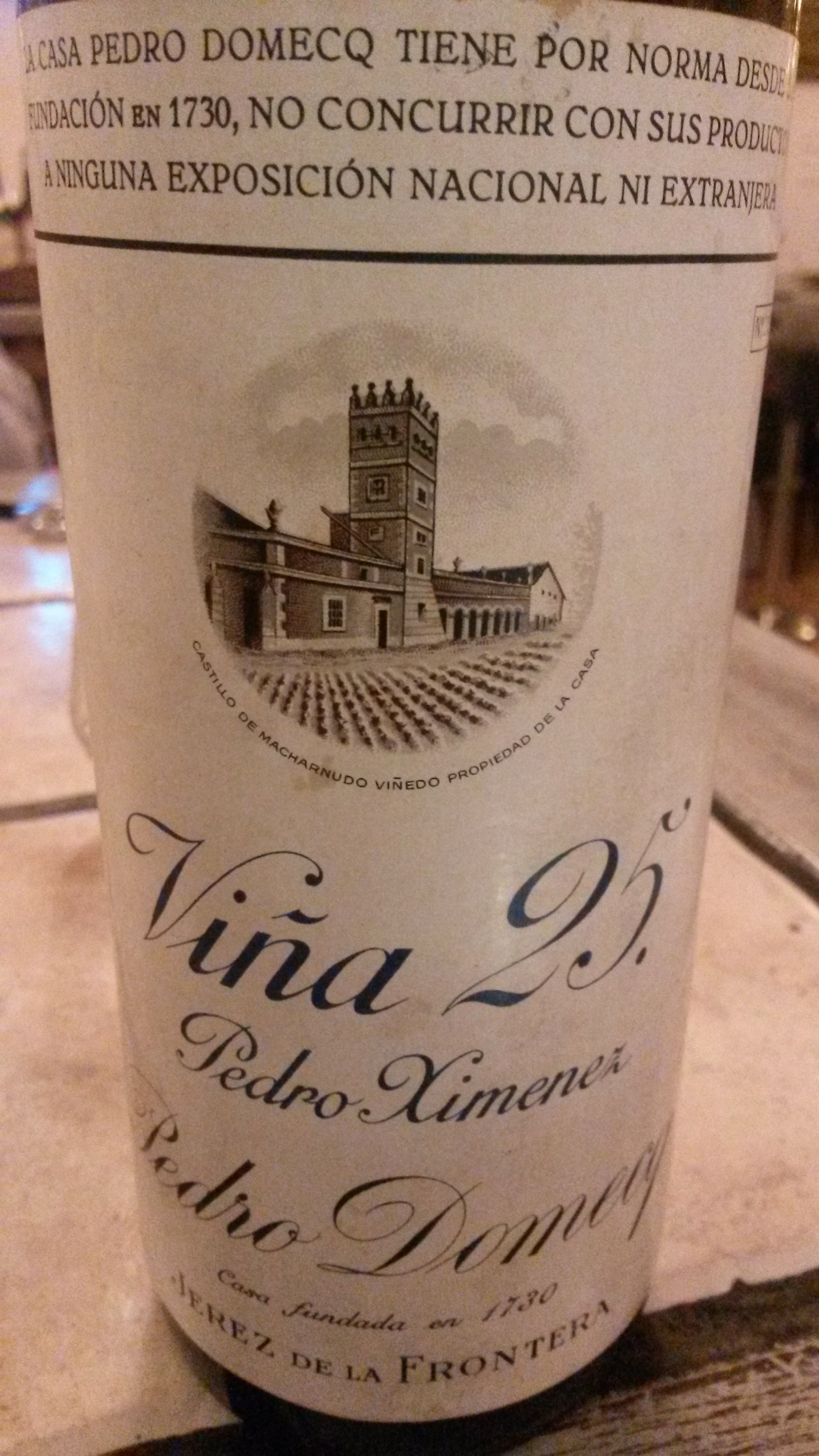 Domecq Px Viña 25 (Años 60)