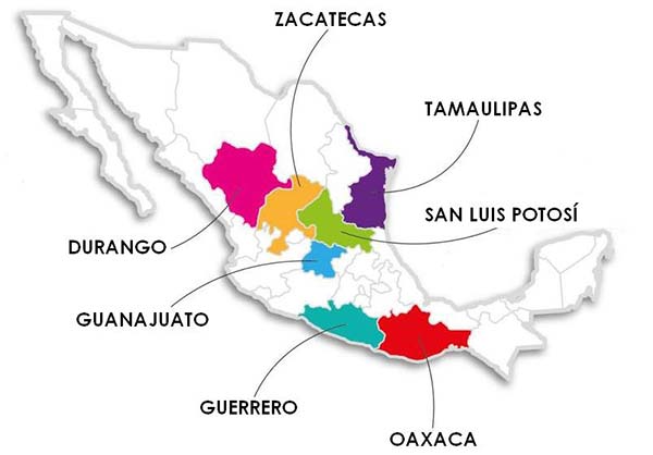 Mapa del Mezcal