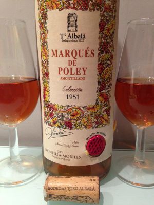 ¡Y me olvidé de la aristocracia! El gran amontillado Marqués de Poley 1951