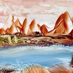 Jezero-v-poušti-Enkaustika