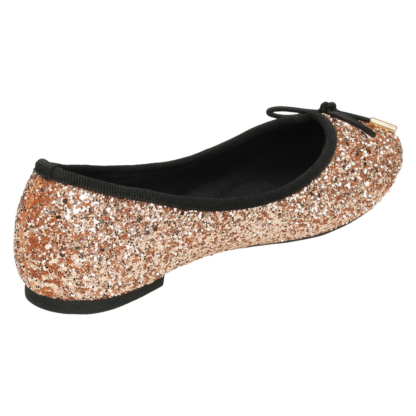 Damen Anne Michelle Glitzer Ballerina /'Schuhe/'