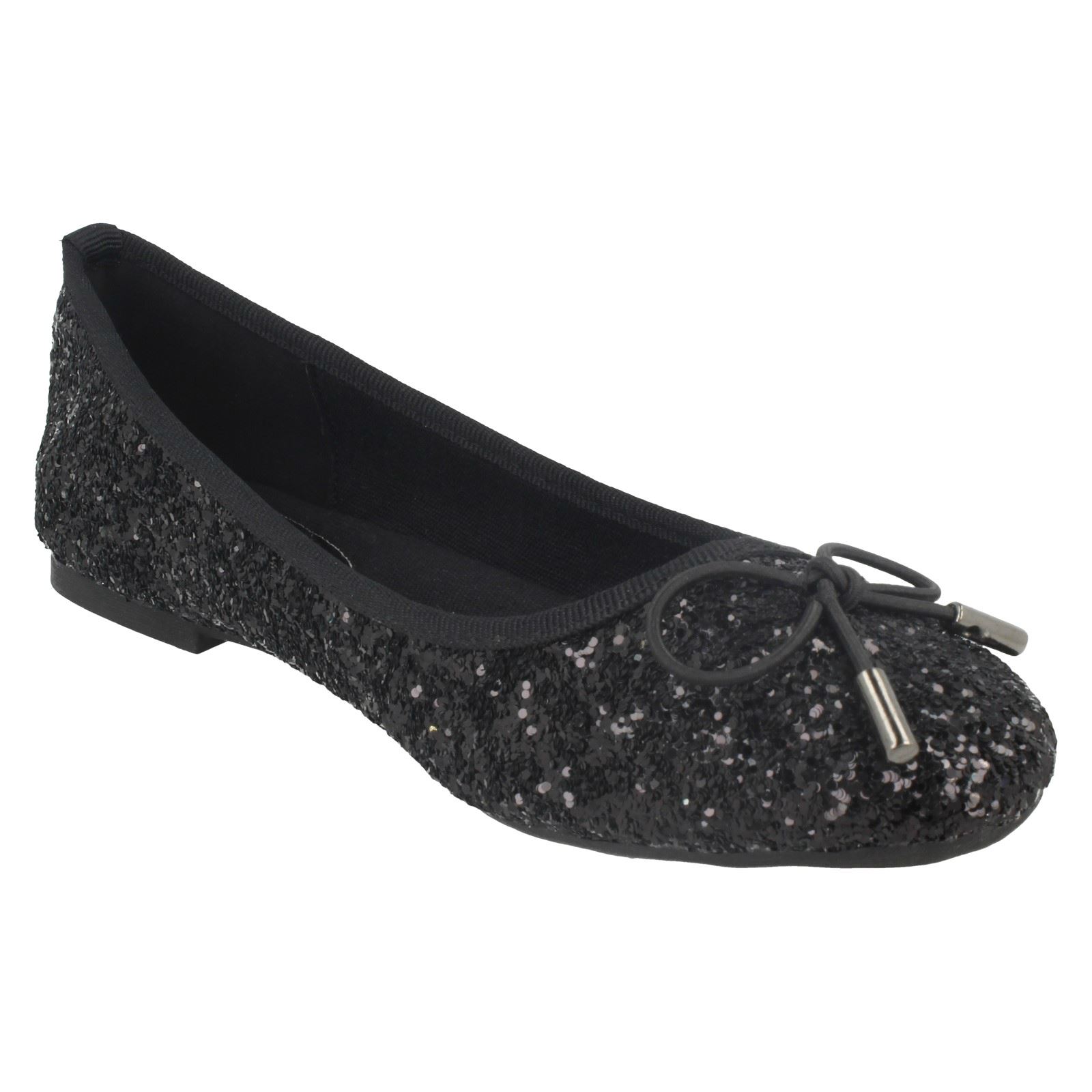 Damen Anne Michelle Glitzer Ballerina /'Schuhe/'