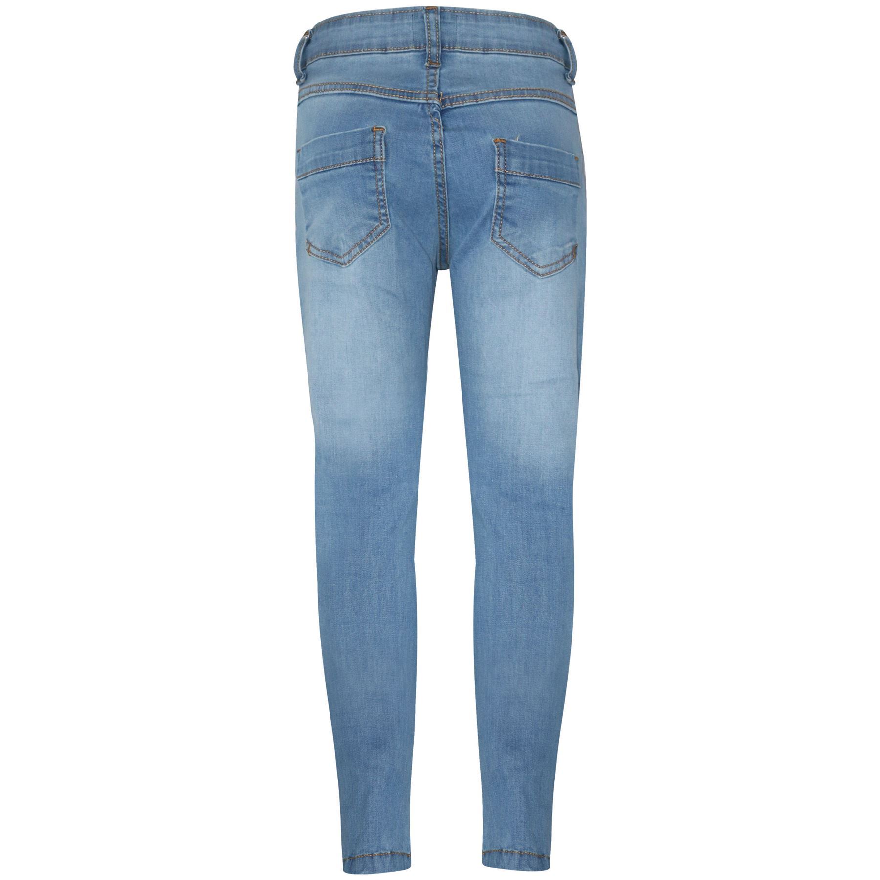 Kinder Jungen Röhrenjeans Designer Licht Blau Denim Dehnbar Hose Passform 5-13