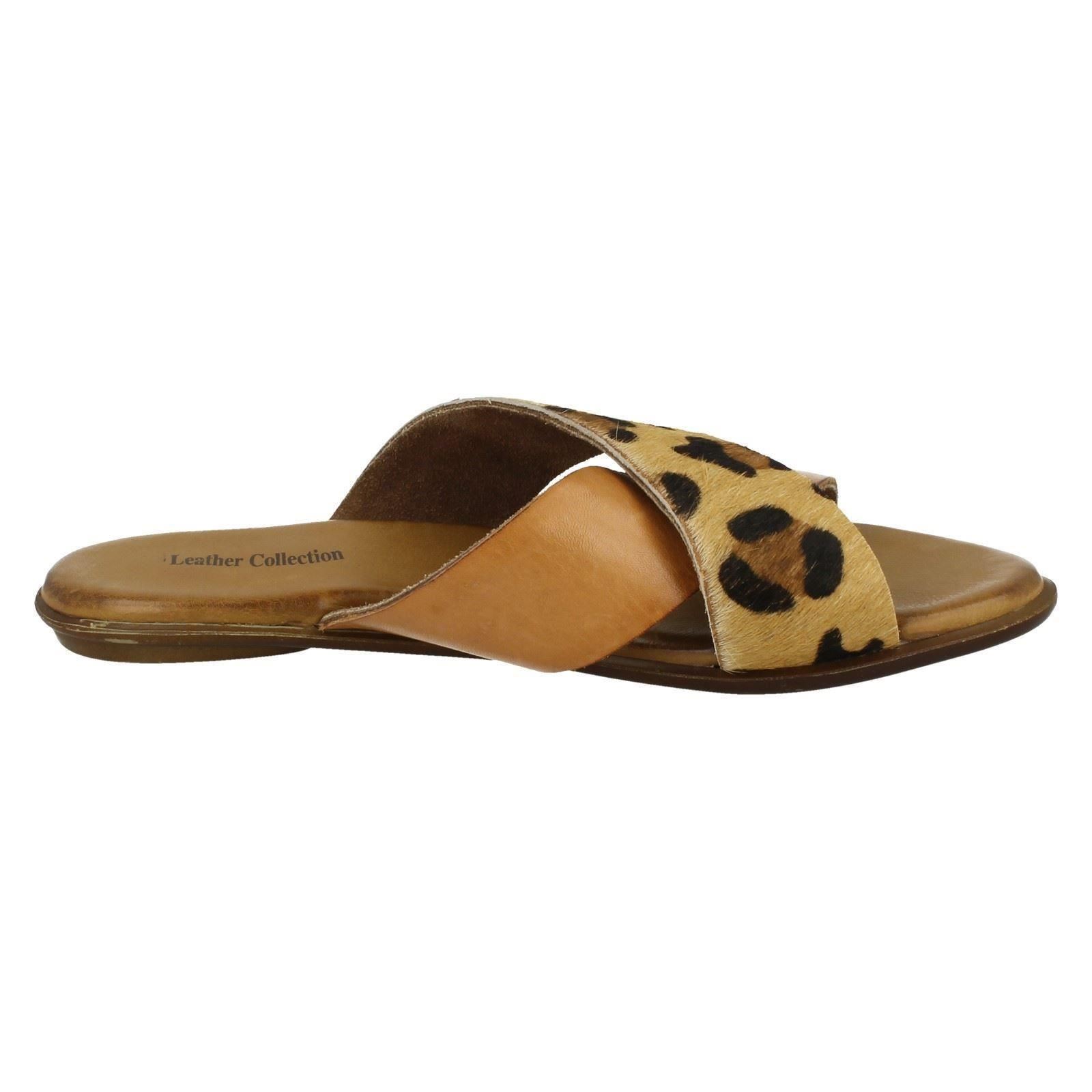 Details about / Ladies Leather Collection X Strap /'Vamp Sandals/'