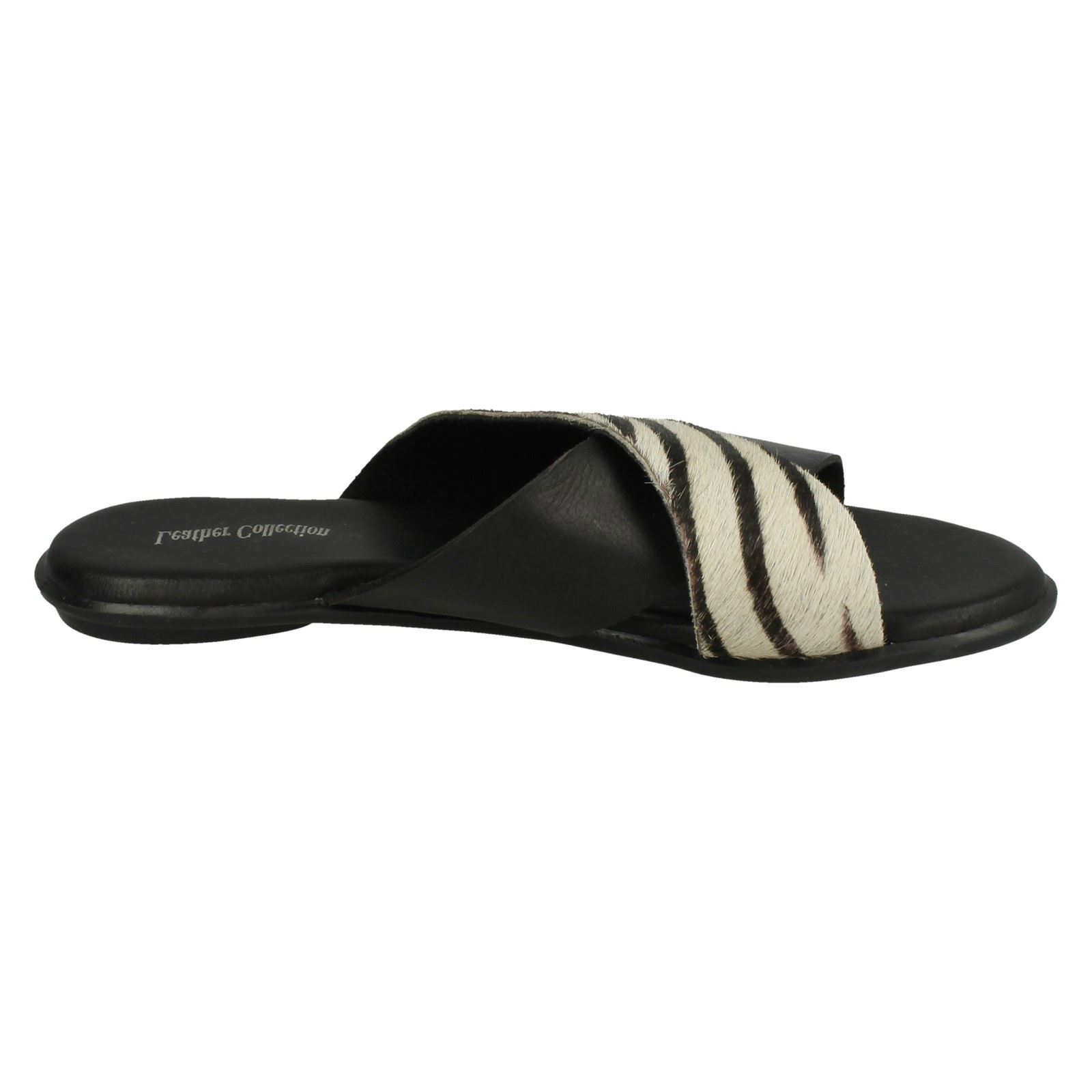Details about / Ladies Leather Collection X Strap /'Vamp Sandals/'