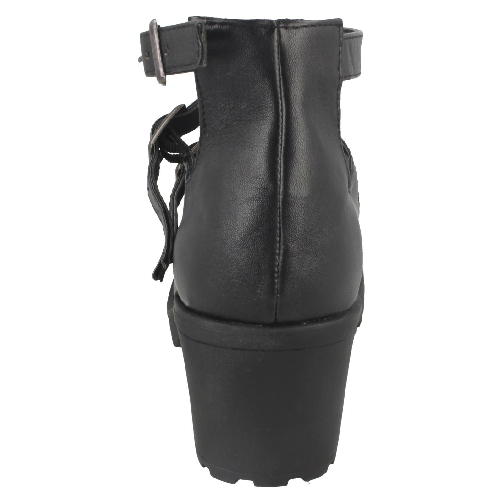 Girls Red Tag Chunky Formal Heeled /'Shoes/'