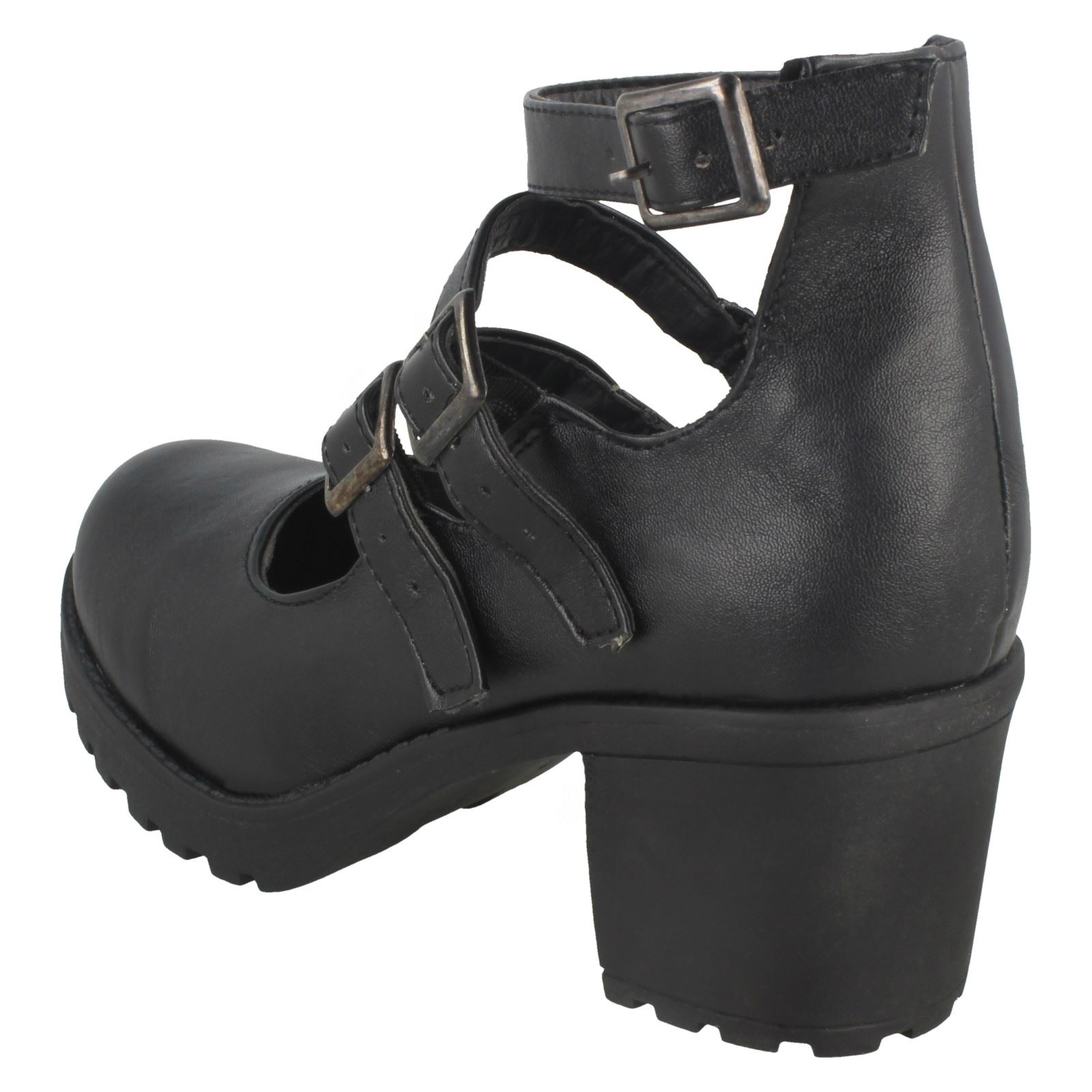 Girls Red Tag Chunky Formal Heeled /'Shoes/'