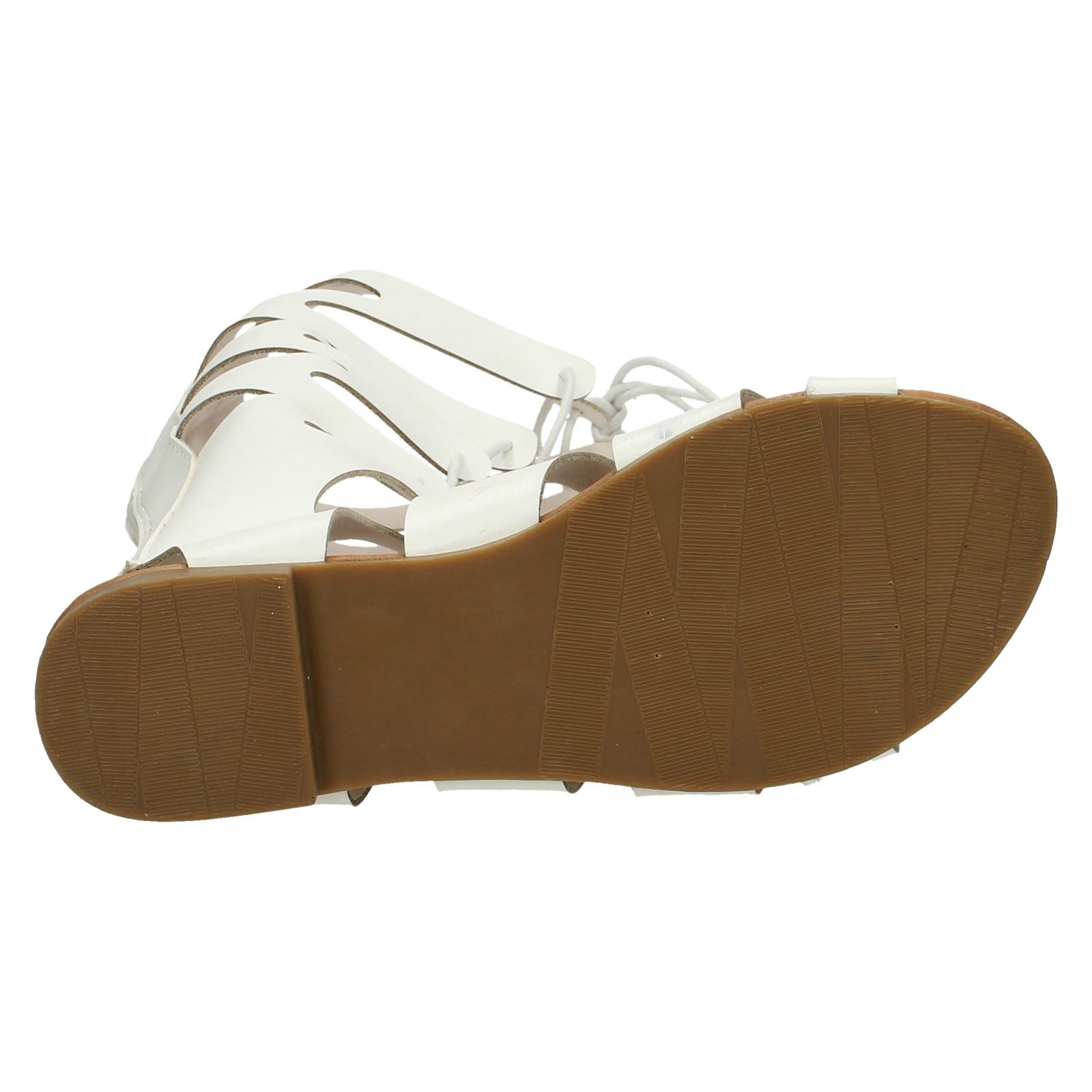 Damen Spot On Schnürer Gladiator Sandalen