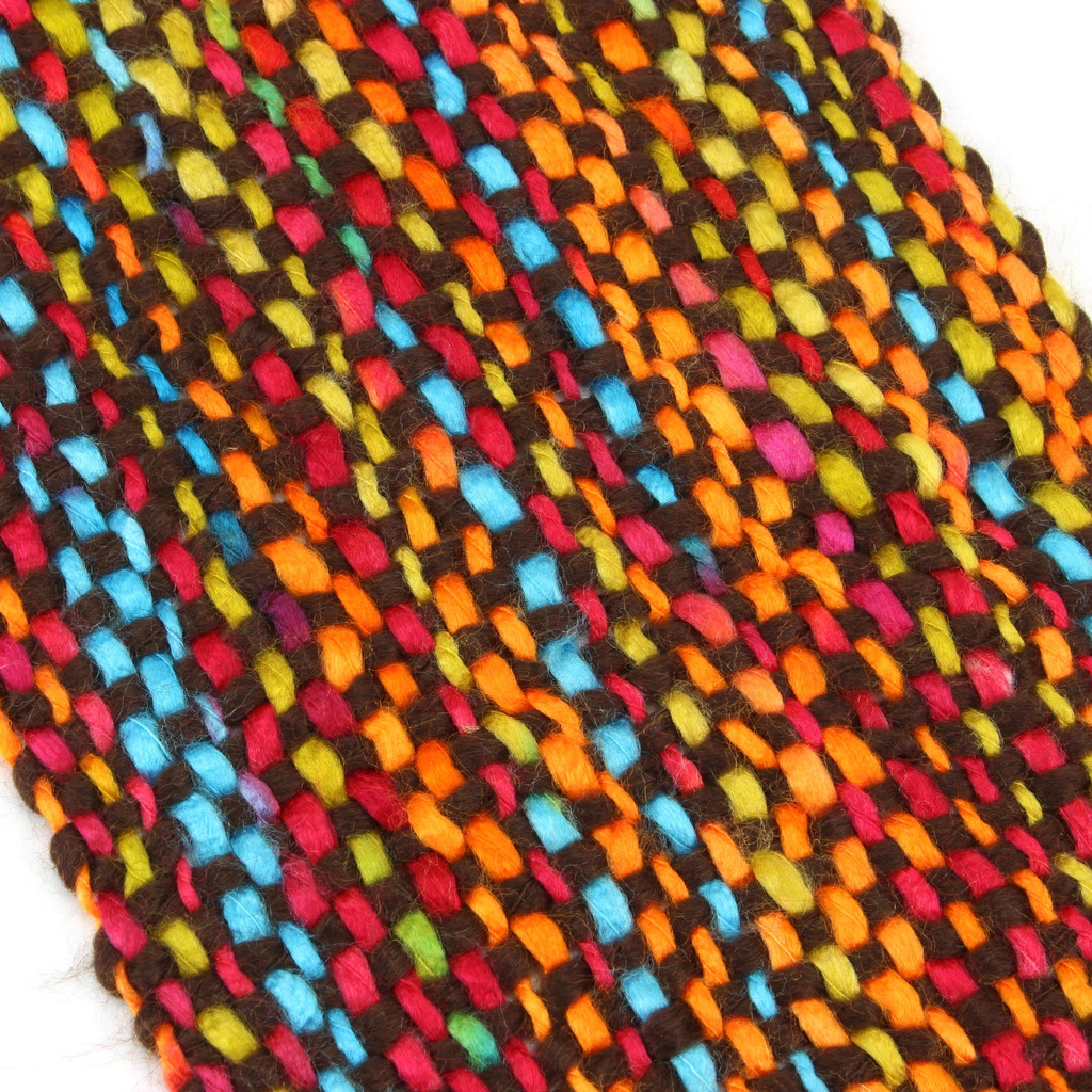 Scarf Acrylic Knit Chunky Tassels Long Knitted Warm Winter Colourful Shawl