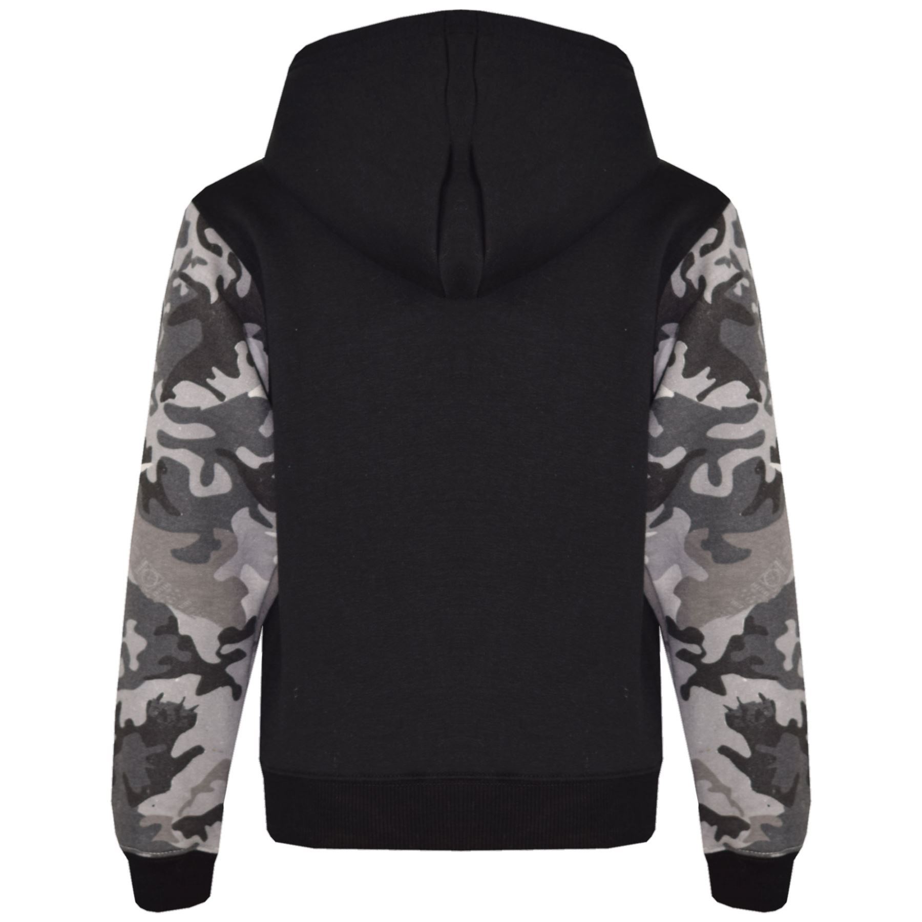 Niño Niña Chaquetas Polar Camuflaje Carbón Sudadera con Capucha Cremallera