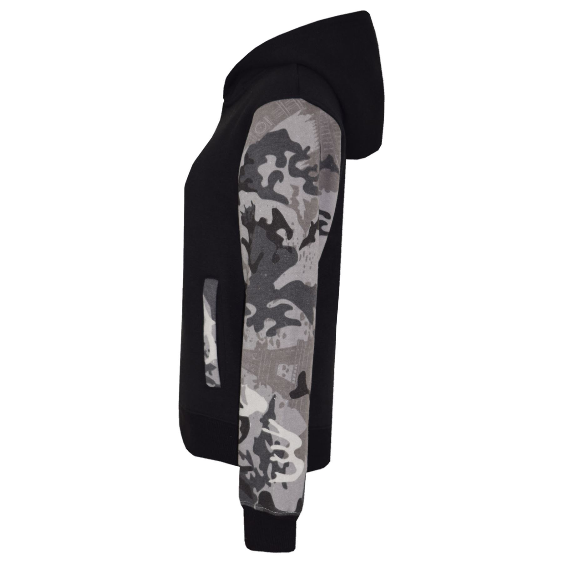 Niño Niña Chaquetas Polar Camuflaje Carbón Sudadera con Capucha Cremallera