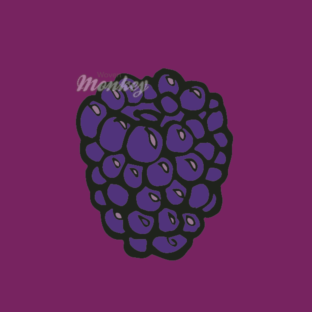 Wicked blackberry Fabric Woven Monkey