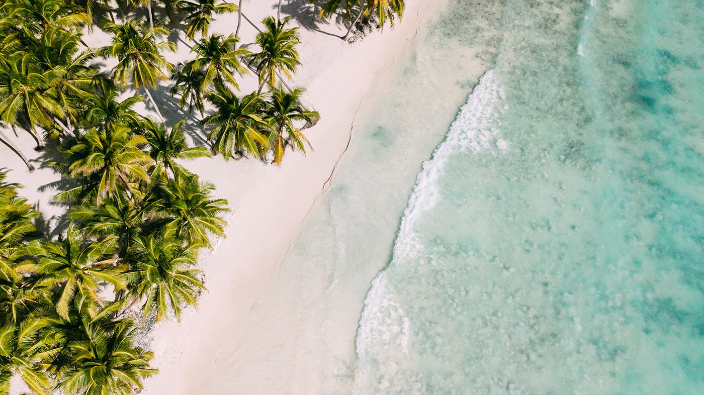 Caribbean yacht charter: Tropical beach in the Caribbean